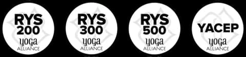 Yoga Alliance registered school and YACEP provider badges